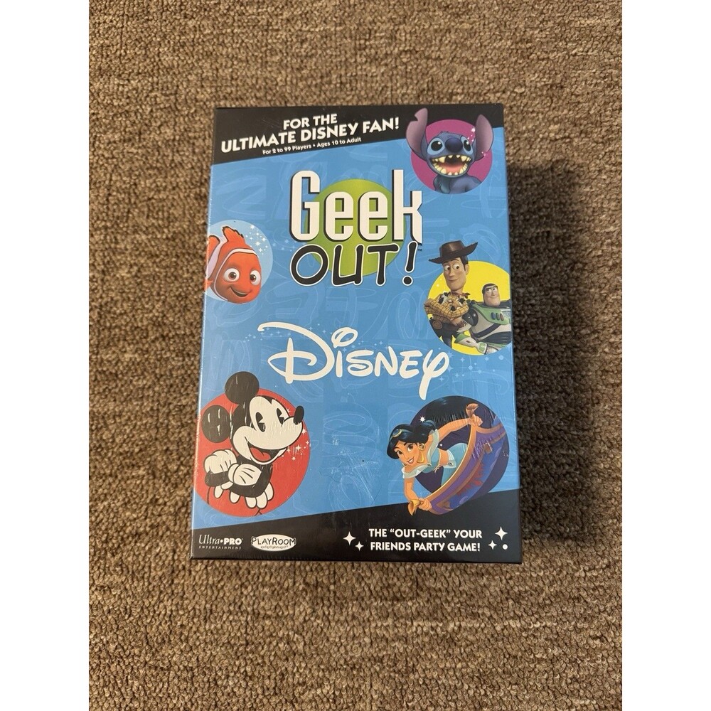 Geek Out! Disney Party Trivia Game New Sealed Box Family Game Night